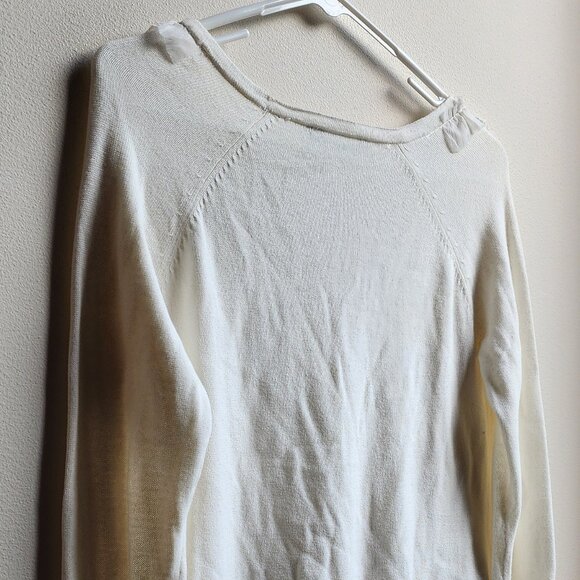 Daisy Fuentes Cream Ruffled Button Down Cardigan Size Small - Picture 13 of 16